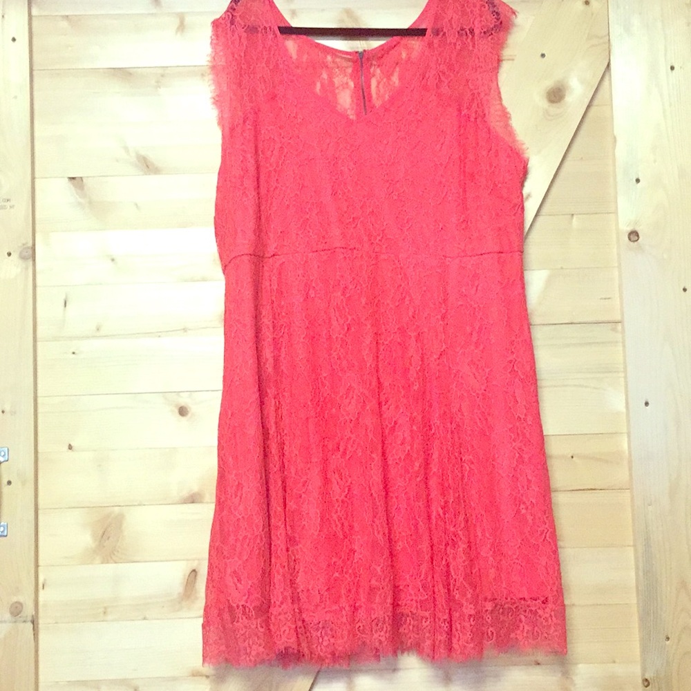 Torrid coral lace dress